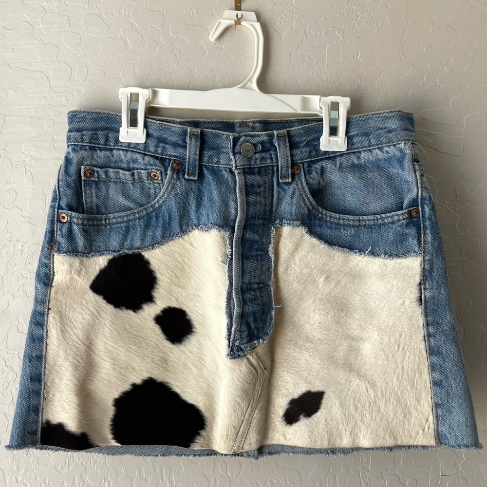 Vintage Levi’s Cowhide Denim Skirt